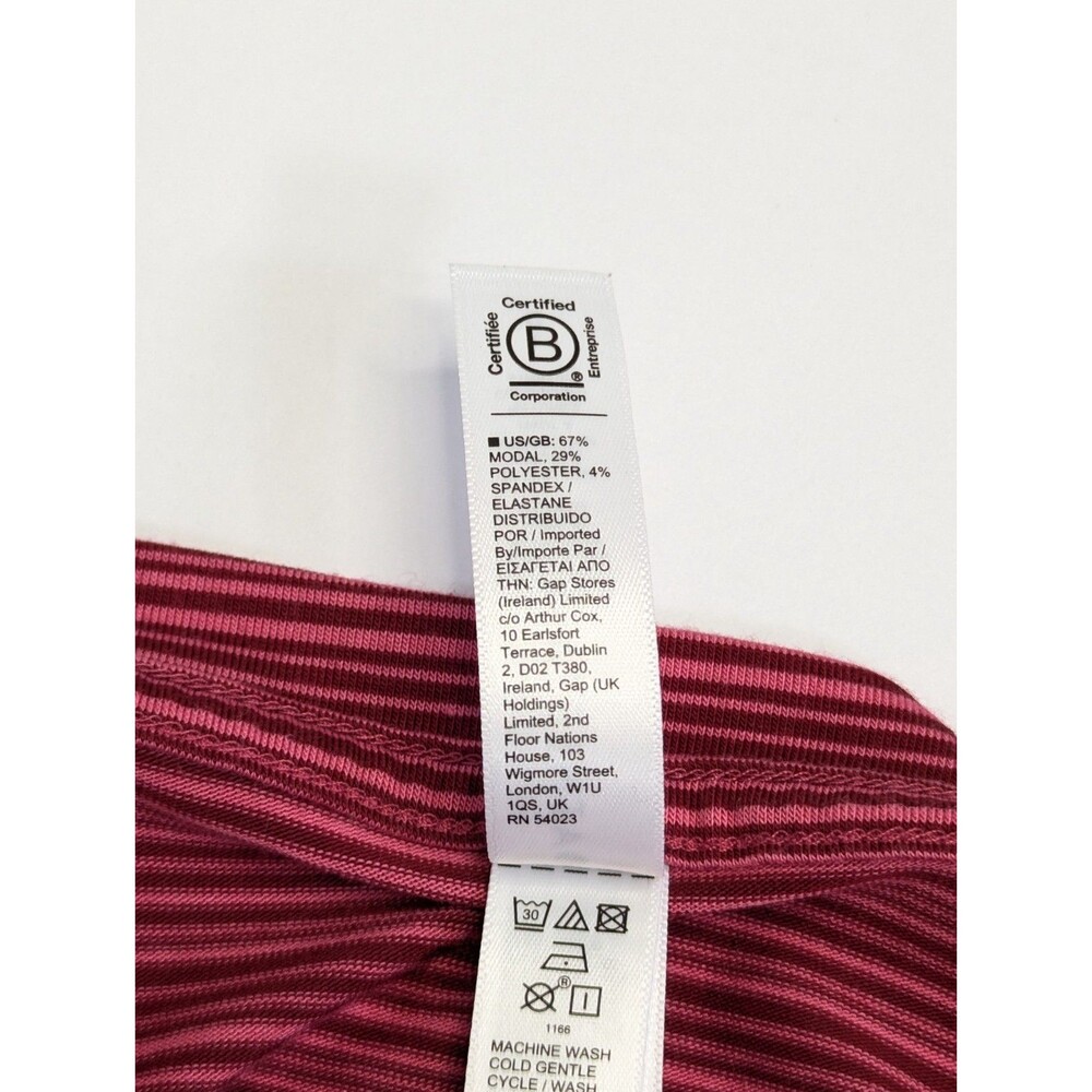 Athleta Womens Large Red Pink Cloudlight Stratus Striped Long Sleeve Top - Picture 4 of 6